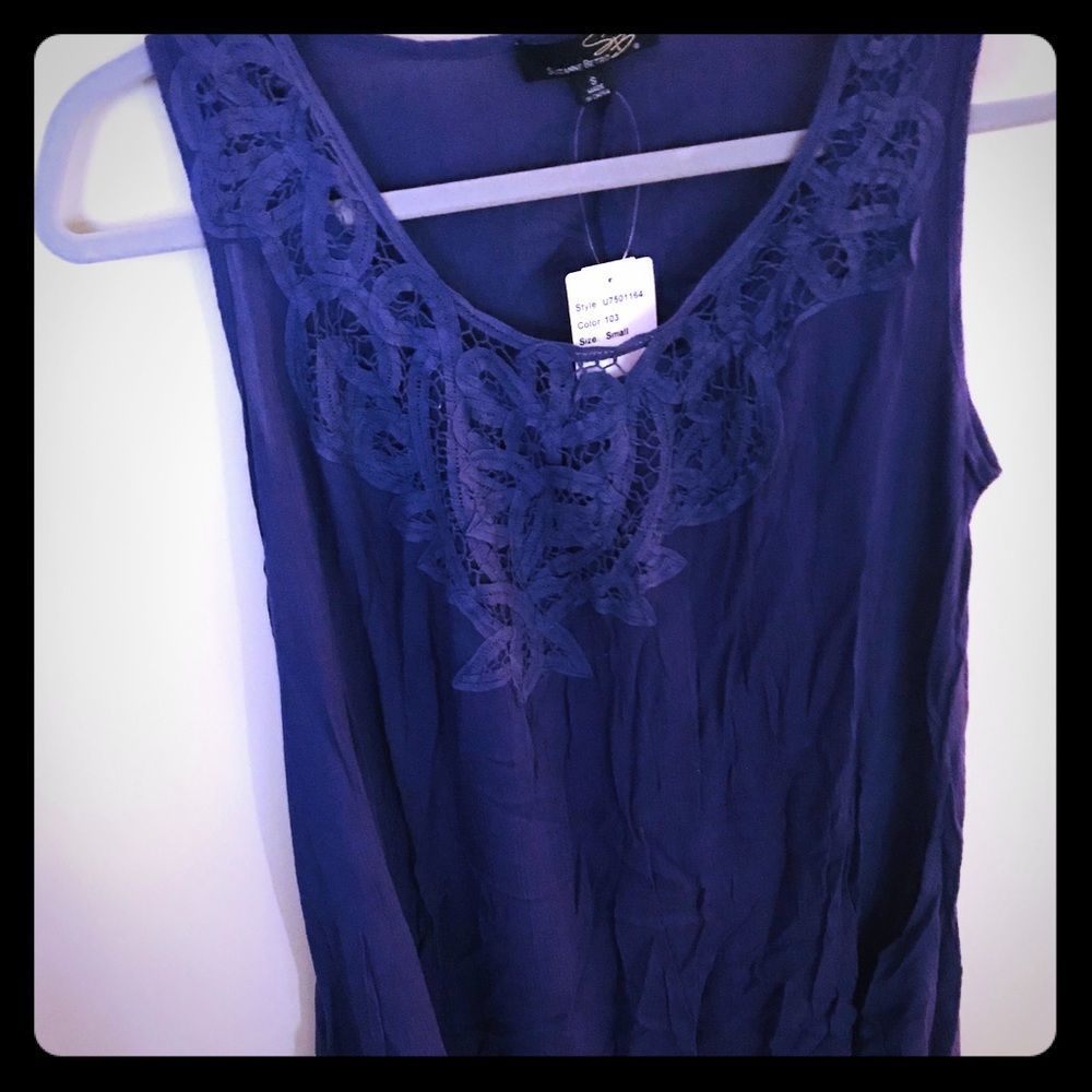 Purple lace tunic blouse